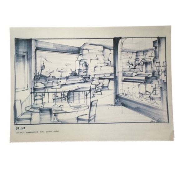 Dr. No Ken Adam Technical Drawing