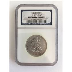 SS Republic Shipwreck Coin 1958 O