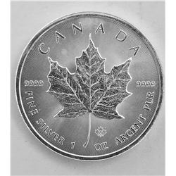 Maple Leaf Incised One Ounce Silver