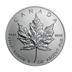 1 oz Canadian Maple Leaf Silver .9999 pure (Random Date)