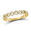 Image 1 : 1/5 CTW Womens Round Diamond Geometric Stackable Band Ring 10kt Yellow Gold - REF-23N7A