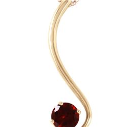 Genuine 0.55 ctw Garnet Necklace 14KT Yellow Gold - REF-26F2Z