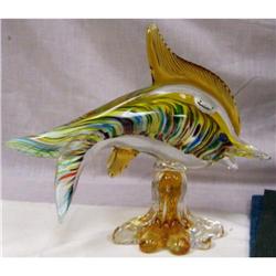 MURANO COLORED GLASS DOLPHIN #1177616