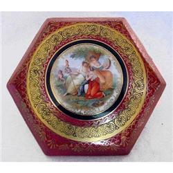 Basco German Porcelain Portrait Powder Jar #1177709