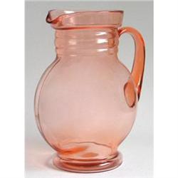 Jenkins Pink Depression Glass Art Deco Pitcher #1177807