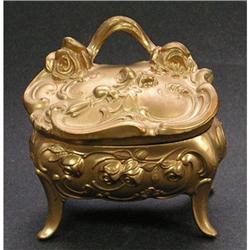 Ormolu Roses Art Nouveau Jewelry Casket  #1178019