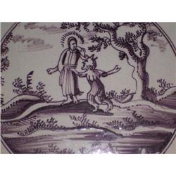 Antique Dutch Bible Tile #1178328