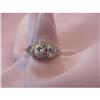 Image 1 : Art Deco Platinum Filigree Diamond Ring #1183223