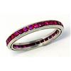 Image 1 : 1940s Platinum Band with Rubies #1183978