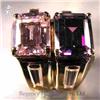 Image 1 : RHJ Unique Ring Pink & Purple Cubic Zirconium #1206078