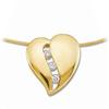 Image 1 :  14K Gold HEART Pendant DIAMONDS  14K Gold #1206182