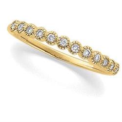 14k Gold WEDDING BAND 12 DIAMONDS #1206184