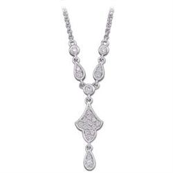 14k White Gold DIAMOND NECKLACE #1206194