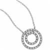 Image 1 : WhiteGold Necklace CIRCLES w DIAMONDS #1206214