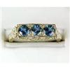 Image 1 : Antique Filigree Ring 3 SAPPHIRES  #1206223
