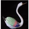 Image 1 : Fine Herend Blue Fishnet Figurine of a Swan #1206455
