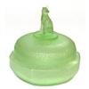 Image 1 : Miniature Elephant Green Satin Glass Powder Jar#1212822