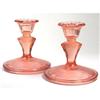 Image 1 : Pink Floral Poinsettia Candlesticks (2) #1212825