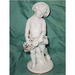 Porcelain boy cutting flowers #1213102