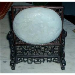 19th Century  Chinese Relief Carved Jade Stone #1238624