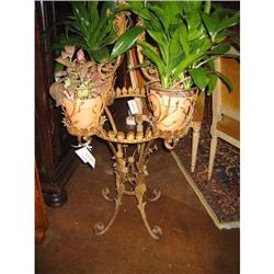 French Gilded Iron Plant Stand #1238668
