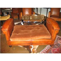 French Art Deco Leather Meridienne #1238680
