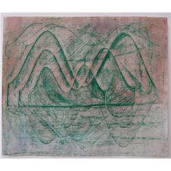 Philip Taaffe Mixed Media on Paper 1988 Signed #1238751