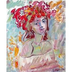 "The girl in a wreath" in impressionism style  #1238774