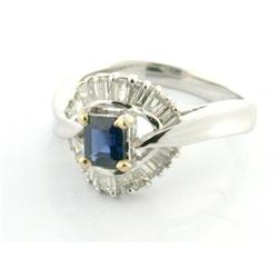 0.74ct Sapphire & Diamonds in 14k Gold Ring #1238833