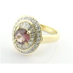 1.50ct Rhodolite Garnet & Diamond 18k Gold Ring#1238836