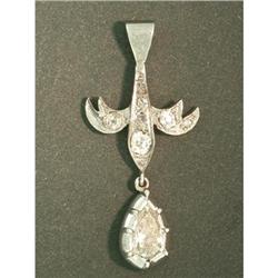 1ct OEC Dia & 0.55tcw OMC Dia Platinum Pendant #1238857