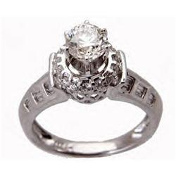 1.67 CROWN ANTIQUE DIAMOND ENGAGEMENT RING 14K #1238965