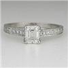 Image 1 : ANTIQUE EMERALD CUT DIAMOND ENGAGEMENT RING #1239065
