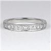Image 1 : ANTIQUE ART DECO DIAMOND WEDDING BAND WHITE #1239076