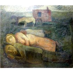 Attributed to Segal Oil on Canvas Painting #1239172