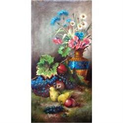 RARE Emilie Preyer's Oil Painting, "Still Life"#1239186