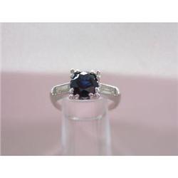 Platinum Diamond and Sapphire Ring #1239201