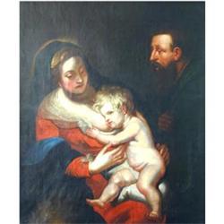 Holy Family - Oil Painting - Rubens (School) #1239207