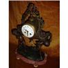 Image 1 : A French mantel clock with 2 patina spelter #1239550