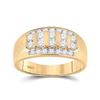 Image 1 : 1 CTW Mens Round Diamond Wedding Channel Set 14kt Yellow Gold - REF-104W2H