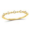 Image 1 : 1/20 CTW Womens Round Diamond Bead Dot Stackable Ring 10kt Yellow Gold - REF-8H3R