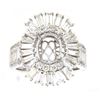 Image 1 : 2.65 CTW Diamond Semi Mount Ring 14K White Gold - REF-296H3M