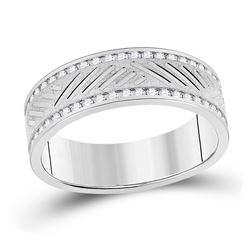 1/2 CTW Mens Round Diamond Wedding Machine Set 10kt White Gold - REF-65X4T