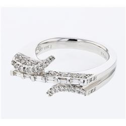 0.79 CTW Diamond & Diamond Ring 18K White Gold - REF-129F5N