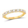 Image 1 : 3/4 CTW Womens Round Diamond Single Row Band Ring 10kt Yellow Gold - REF-54X5T