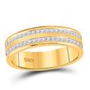 Image 1 : 1 CTW Womens Round Diamond Wedding Band Ring 14kt Yellow Gold - REF-109V2Y