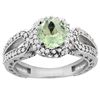 Image 1 : 1.25 CTW Amethyst & Diamond Ring 14K White Gold - REF-86F7N