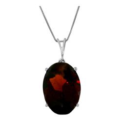 Genuine 6 ctw Garnet Necklace 14KT White Gold - REF-37W6Y