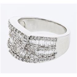 1.58 CTW Diamond Ring 18K White Gold - REF-171R4K