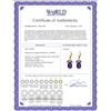 Image 2 : Genuine 13 ctw Amethyst Earrings 14KT Yellow Gold - REF-61W2Y